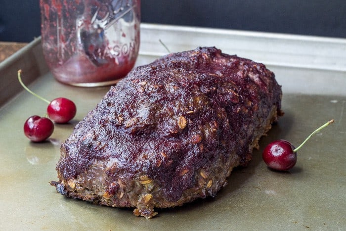 Cherry glazed meatloaf makes the standard meatloaf a bit more exciting.