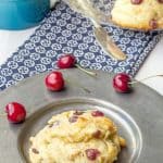 Cherry Walnut Scones are ideal for company, or just yourself. Have them for breakfast or tea time!
