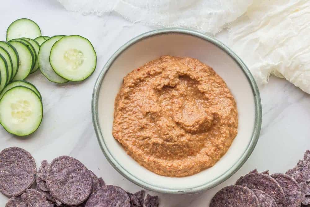 Muhammara is easy to make at home for a departure from the standard dip recipe.