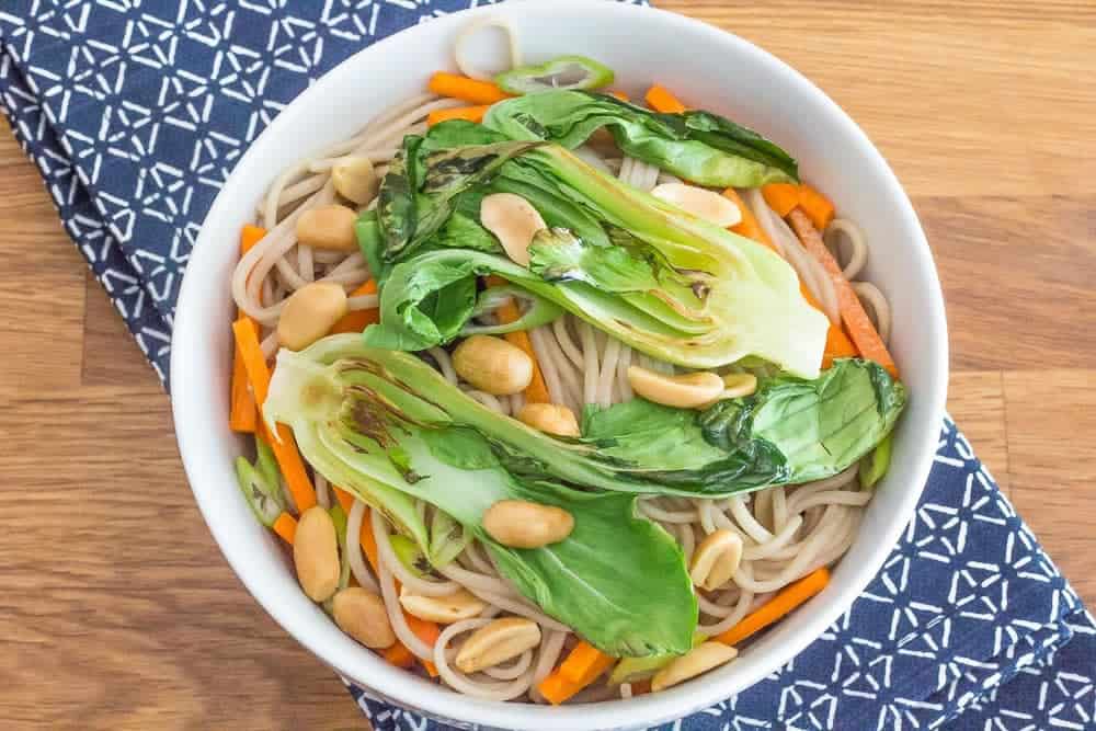 Peanut Soba Noodles with Bok Choy