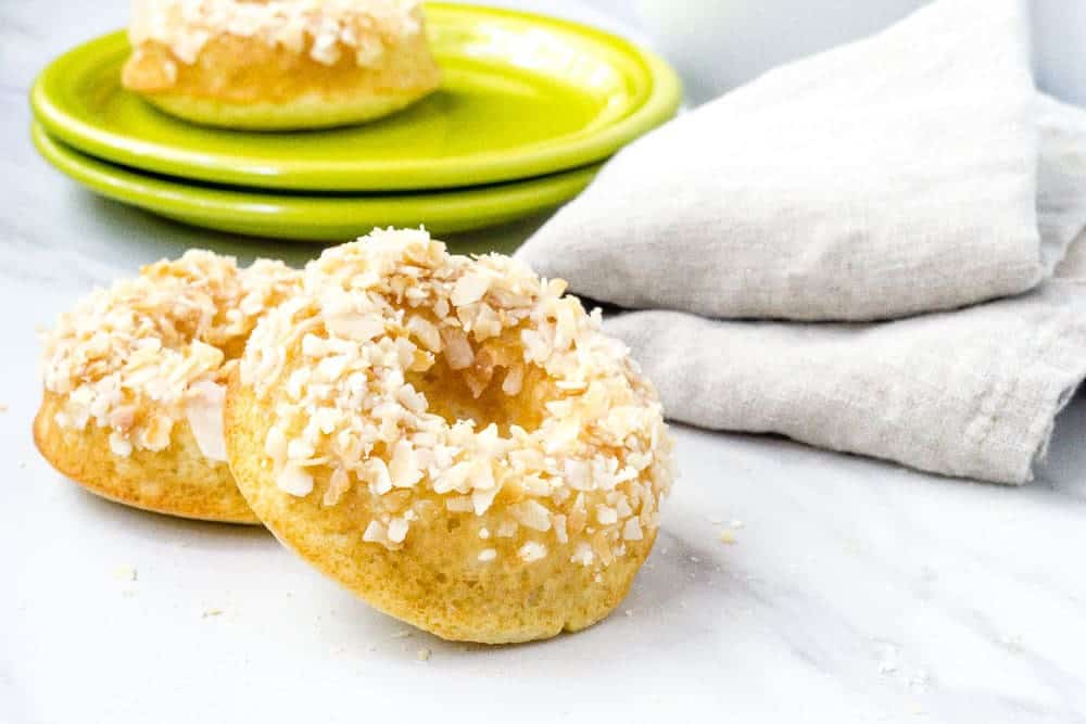 Toasted coconut donuts make any morning more special.