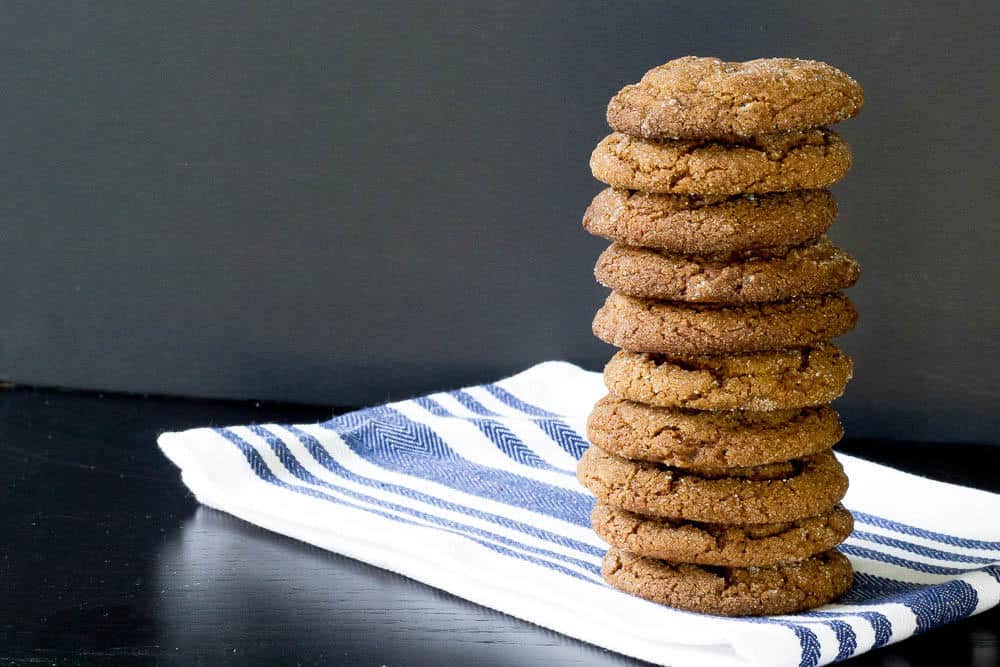 Double ginger molasses cookies are the cookie you crave on fall nights.
