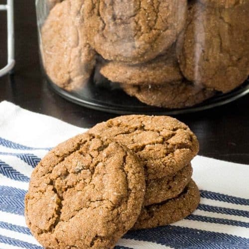 Double Ginger Molasses Cookies - A Kitchen Addiction