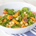Roasted sweet potato salad comes together in less than 30 minutes for a quick meal.