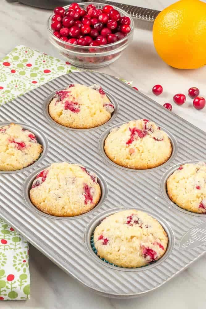 Cranberry Orange Muffins are a wonderful winter breakfast.