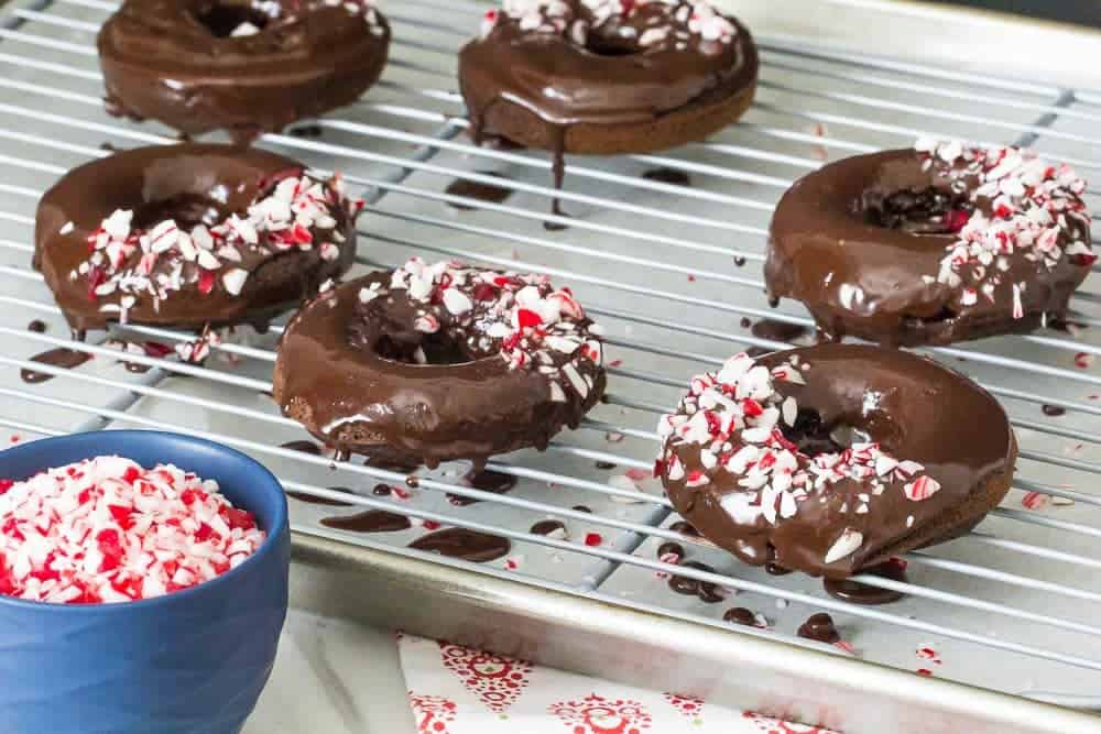 Peppermint mocha donuts are so easy to make, and so easy to eat!