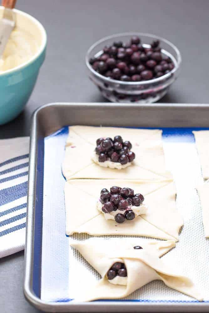 Blueberry cream cheese danishes are a shortcut breakfast pastry you'll love.