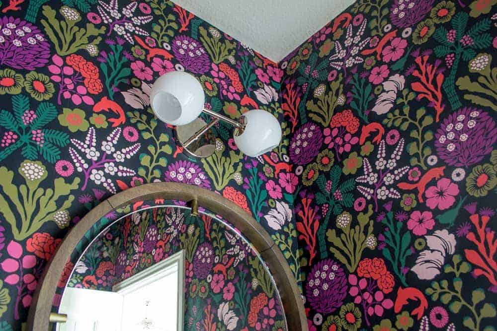 Powder room wallpaper 