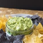 Roasted garlic guacamole is my go-to guacamole recipe! Why wait for Cinco de Mayo?