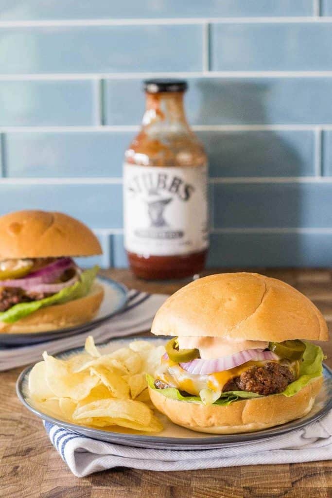 Texas heat burgers feature spicy jalapeños and plenty of Stubb’s Legendary Bar-B-Q Sauce! These loaded burgers are perfect for those who want a bit more.