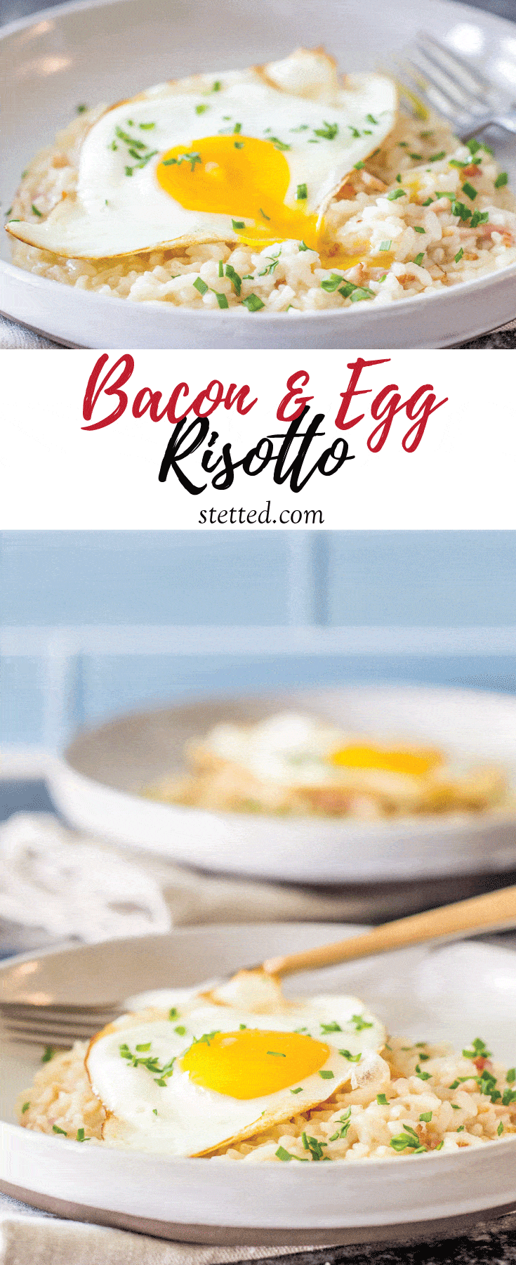 Bacon and egg risotto is a wonderful savory option for breakfast or brunch. Plus it’s made in the Instant Pot, so it’s ready in minutes!