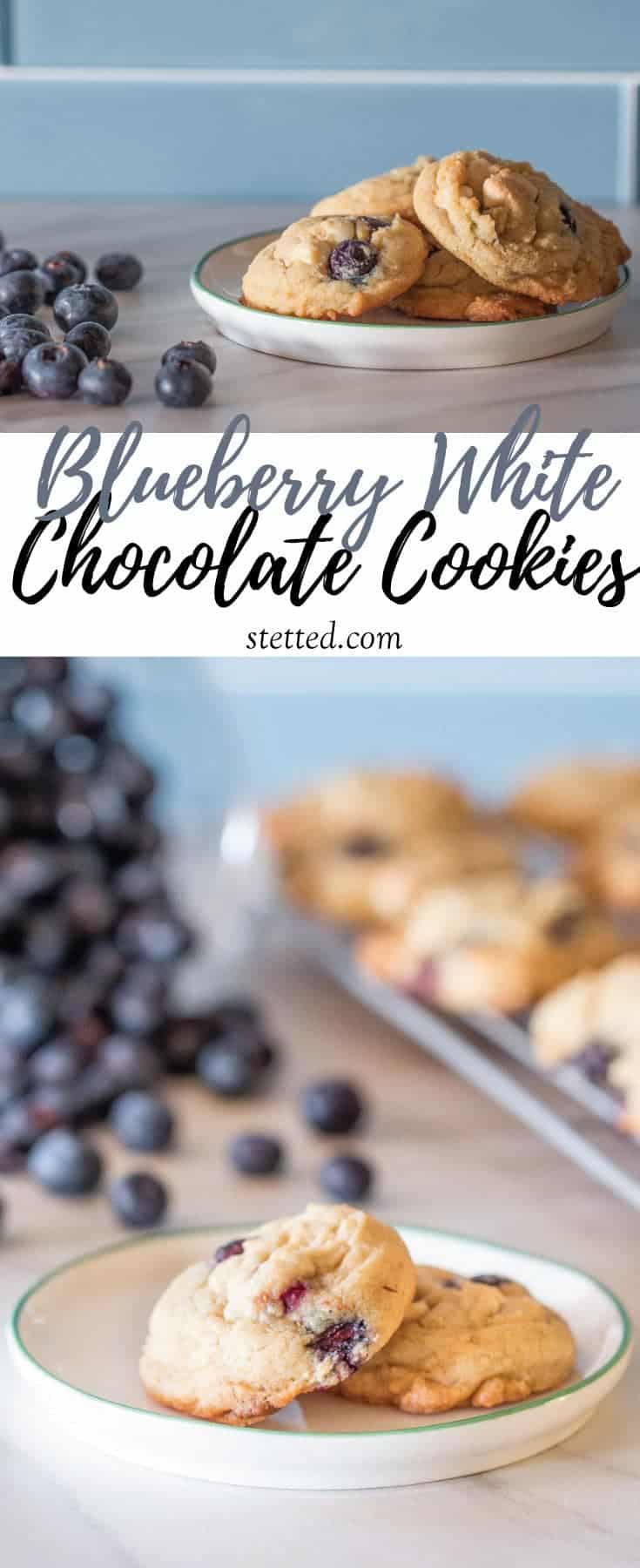 Blueberry white chocolate cookies are completely unexpected, yet totally delicious! You'll love this summery cookie.