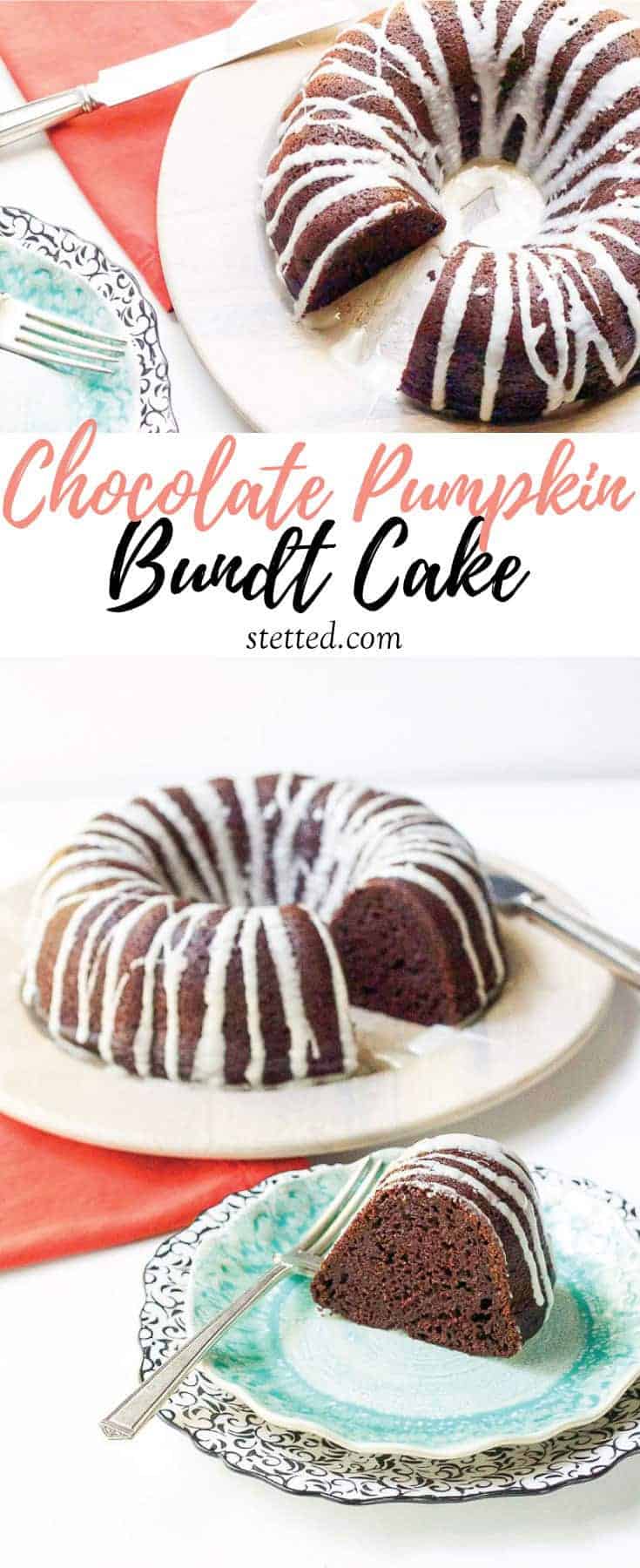 Chocolate pumpkin bundt cake changes up the standard holiday dessert offerings.