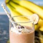 Chunky monkey smoothies are a quick and easy breakfast or snack. Who can resist peanut butter, banana, and chocolate?