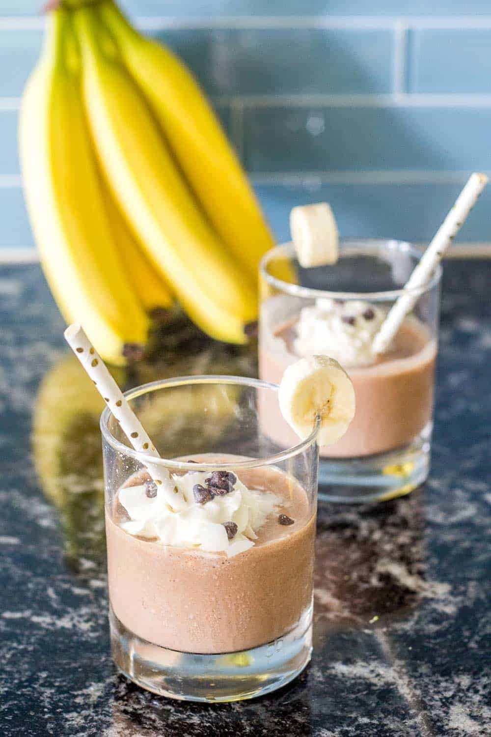 Chunky Monkey Smoothies are a yummy snack the whole family will love!
