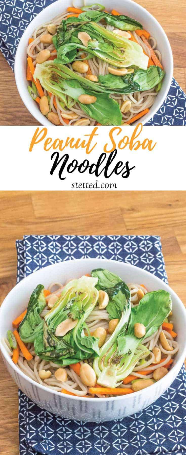 Excellent hot or cold, these peanut soba noodles with bok choy are an easy dinner or lunch.