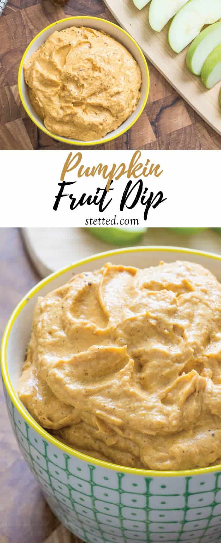 Pumpkin fruit dip is a luscious dip to enjoy at any party with fruit, graham crackers, and more! It's not too sweet so you can dip away to your heart's content.