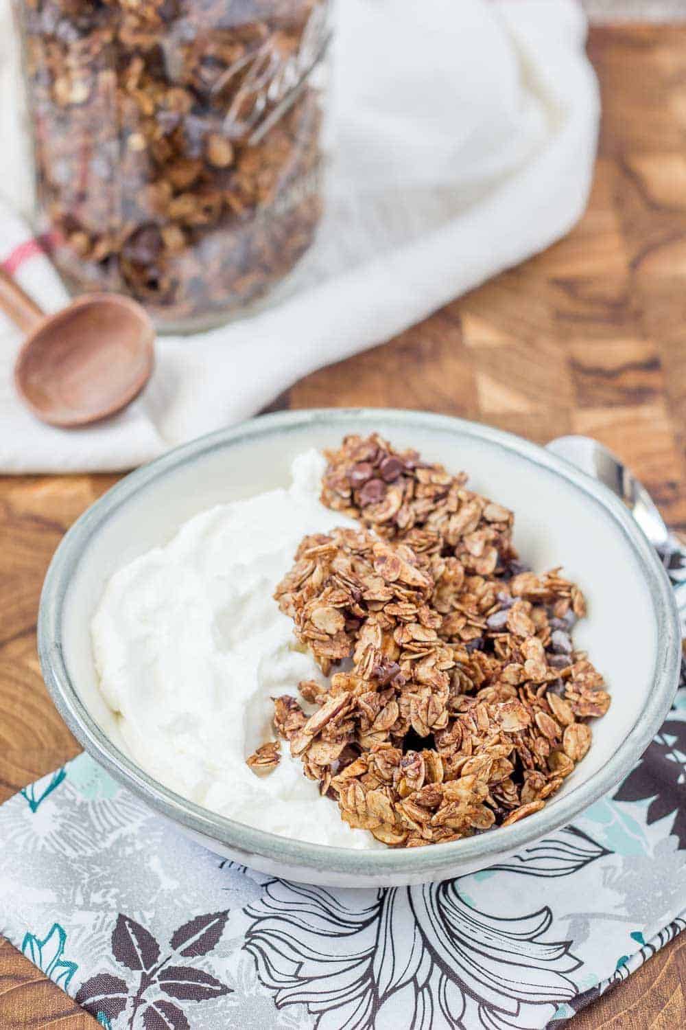 Mocha Java Granola has oats, nuts, chocolate, and coffee. What more do you need?