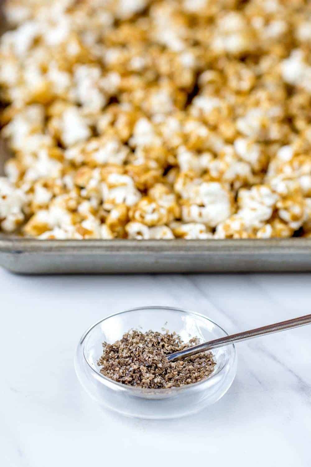 Smoked salt adds umami to the standard caramel corn. You'll love it!