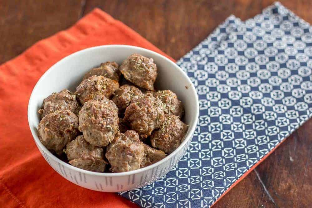 Baked bison meatballs are great in a sandwich, or on their own.