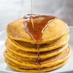 No autumn brunch is complete without pumpkin pancakes. Make a big batch so you can have extras for snacking.