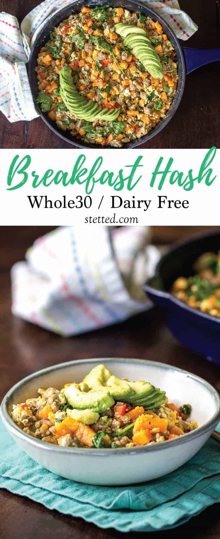 This hearty Whole30 breakfast hash is perfect for breakfast or lunch. Even if you're not following Whole30, it's great to make ahead and reheat for busy weekday mornings.
