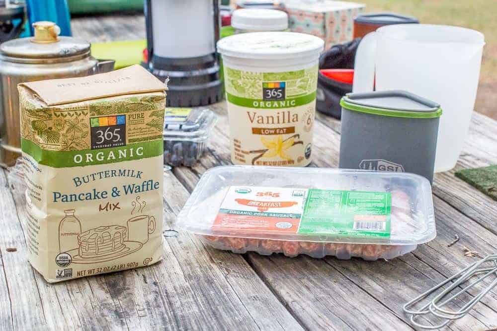 Whole Foods Market products for camp breakfast