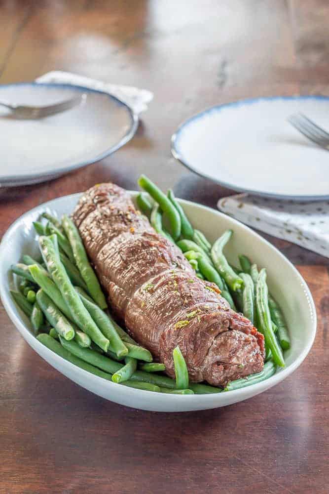 Easy steak roulade is a fitting meal for both family dinners and entertaining.