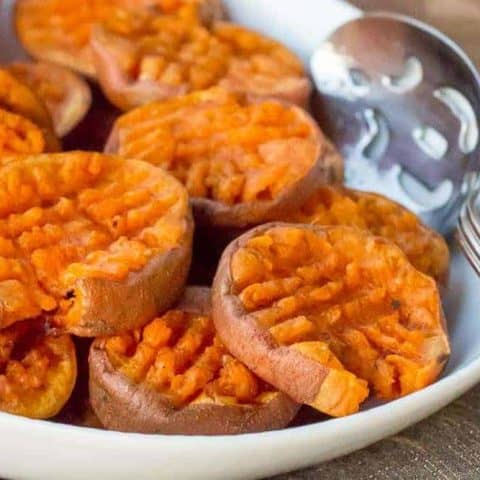 Smashed sweet potatoes are a great addition to your holiday table.
