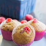 Raspberry bran muffins are a healthful addition to your morning lineup.