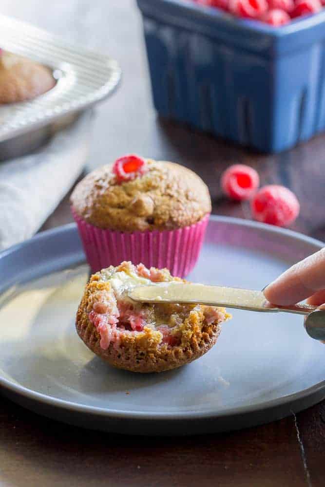 Raspberry Bran Muffins