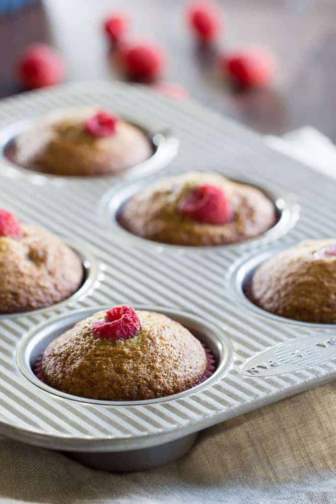 Raspberry bran muffins are easy, healthy, and best of all, delicious!