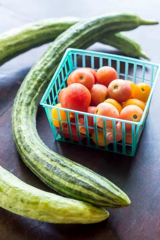 Armenian Cucumbers and tomatoes