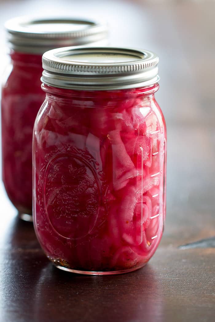 Pickled red onions are a condiment you absolutely need in your fridge. Make a batch to last for months!