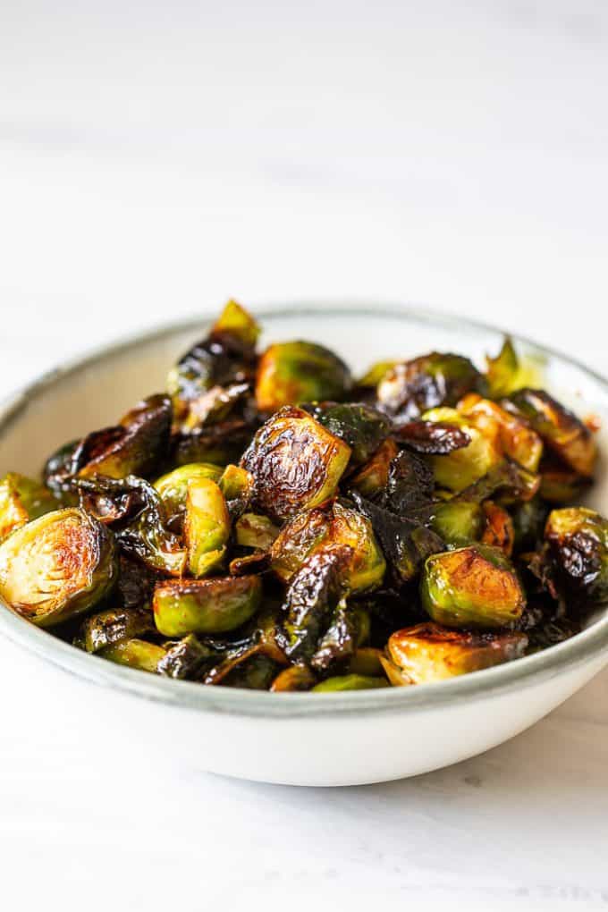 Spicy Glazed Brussels Sprouts - stetted