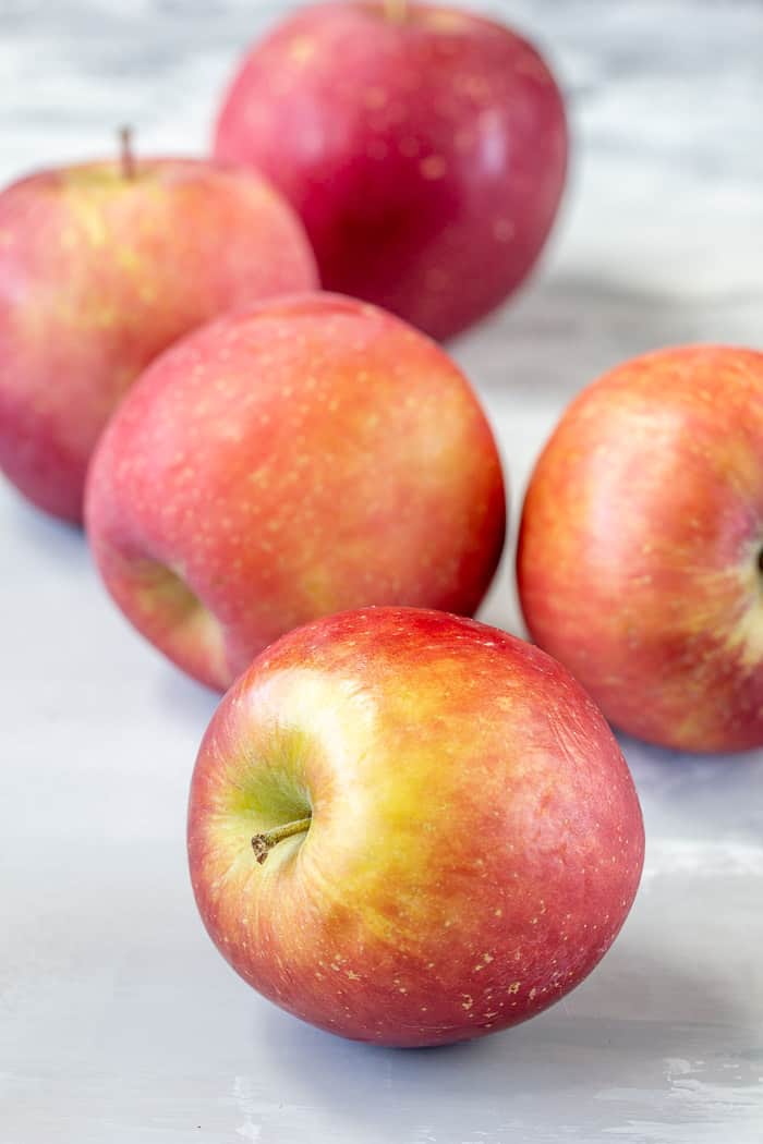 Autumn apples on a table