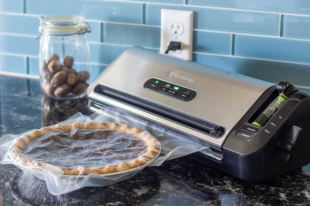Food Saver preserving maple pecan pie