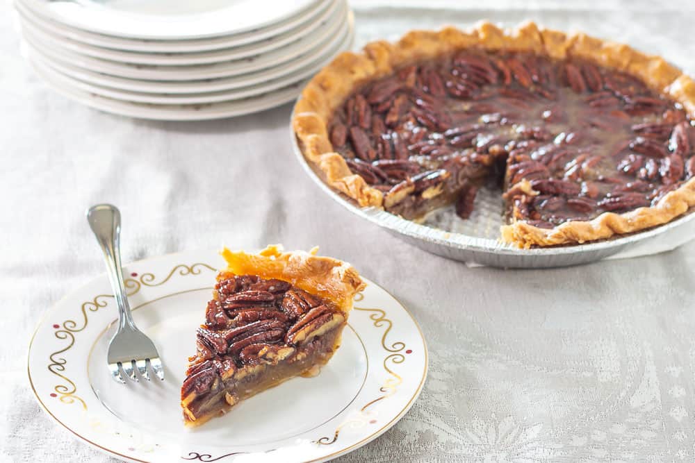 Maple Pecan Pie with slice