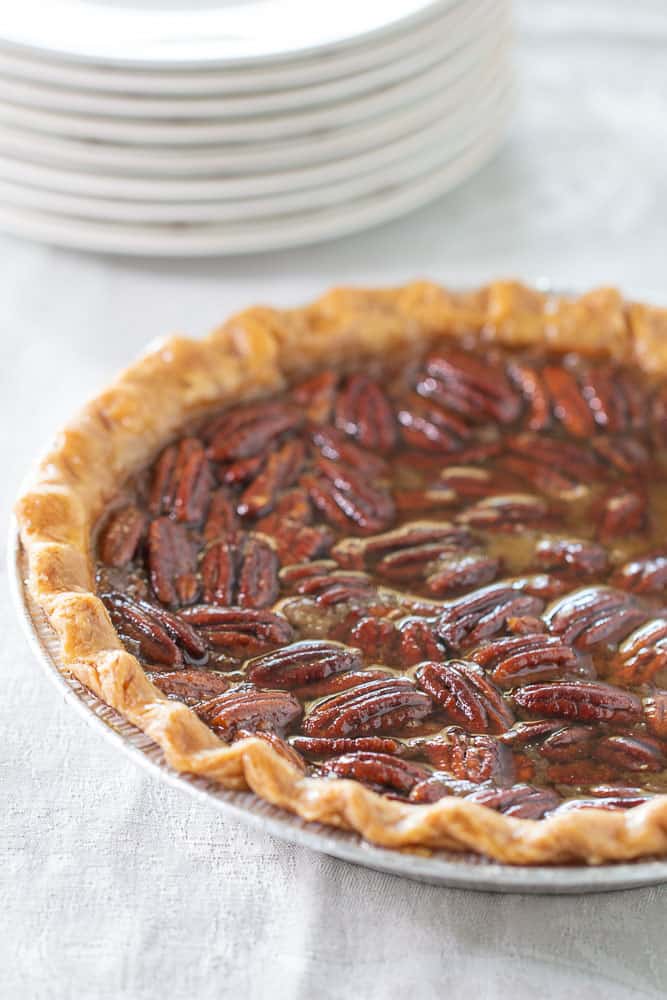 Whole maple pecan pie