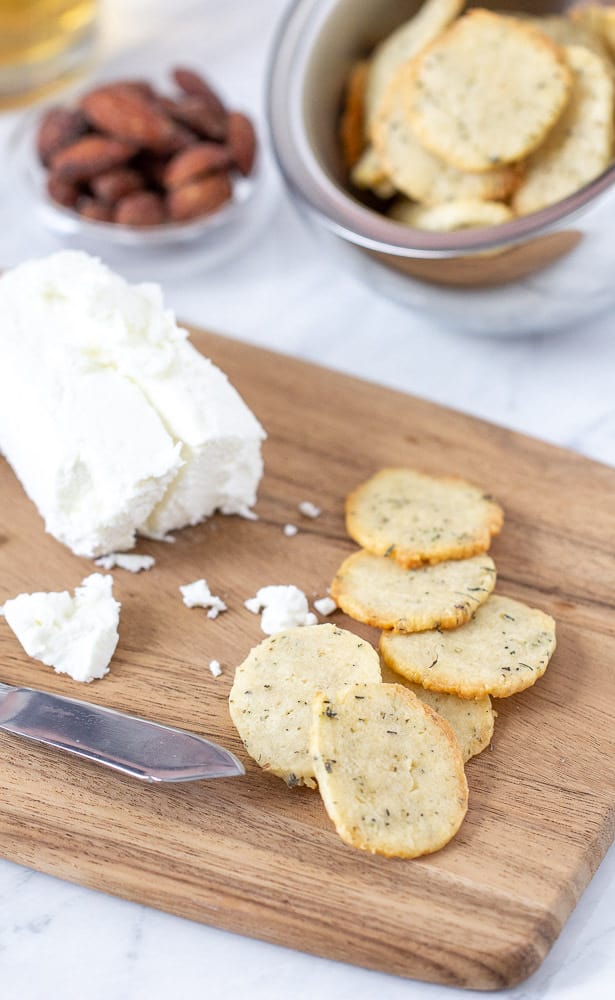 Goat cheese crackers
