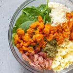 Roasted tomato pasta salad unmixed