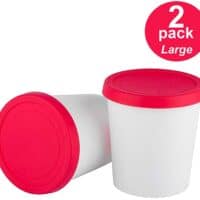 Ice Cream Containers - Set of 2 with Silicone Lids