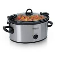 Crock-Pot Cook & Carry 6-Quart Oval Portable Manual Slow Cooker | Stainless Steel 