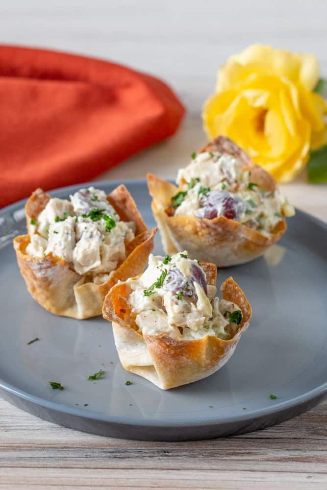 Chicken Salad Wonton Cups - stetted