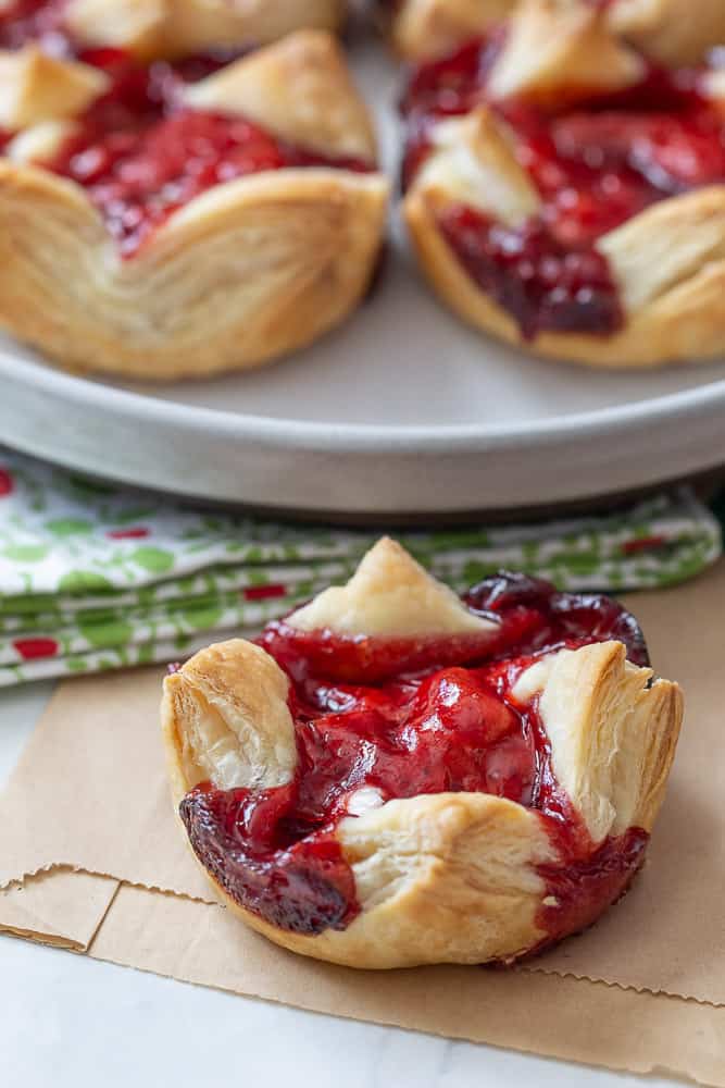 danish with red fruit