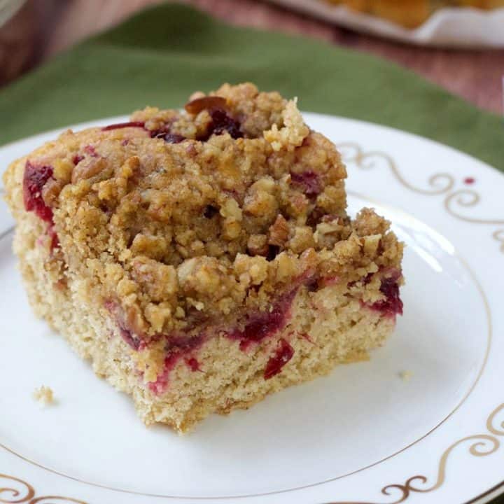 Cranberry Pecan Streusel Coffee Cake