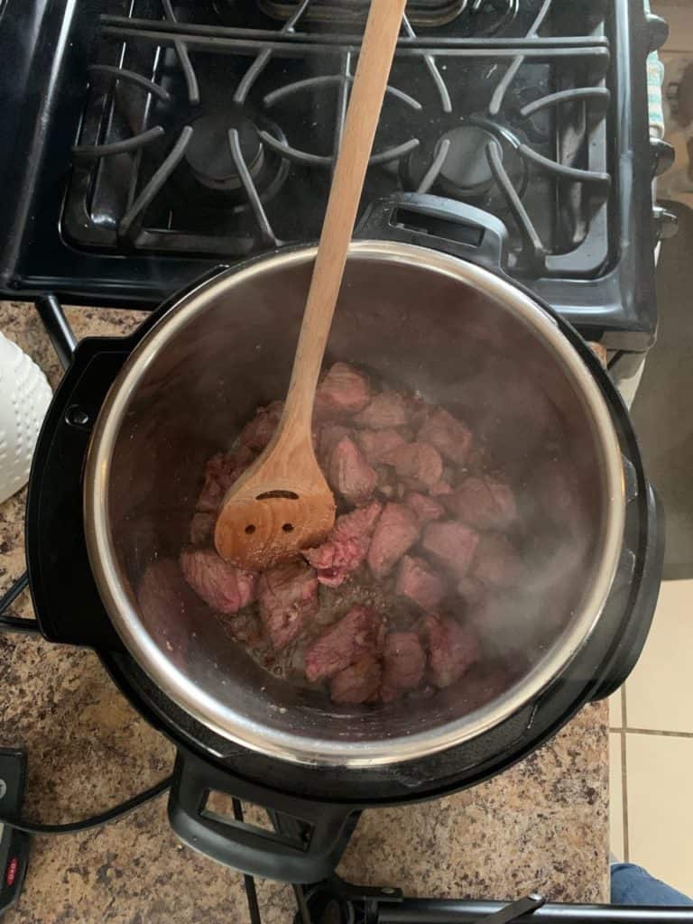 sauteing lamb in instant pot