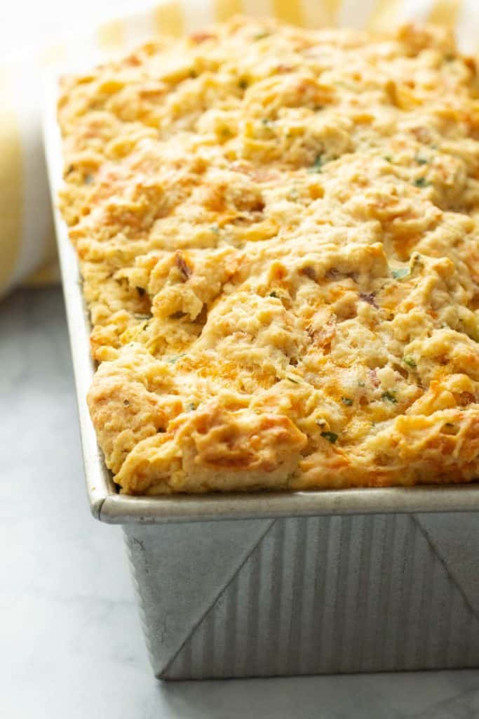 loaf of beer bread in pan