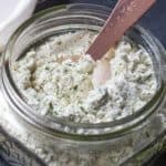 jar of ranch seasoning with measuring spoon