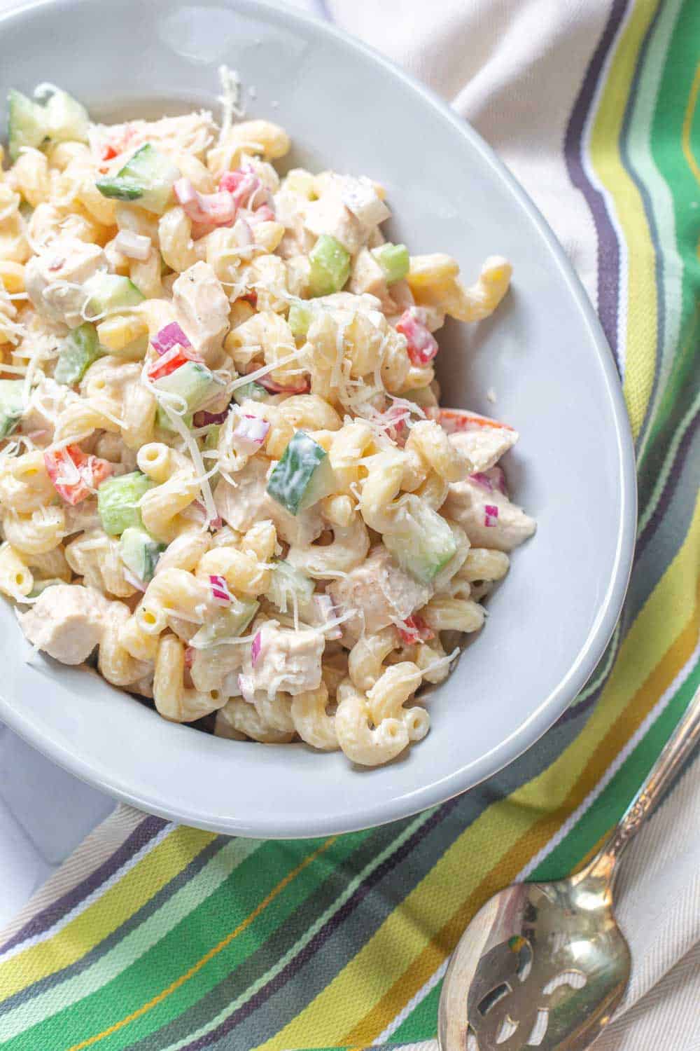 Creamy Balsamic Chicken Pasta Salad